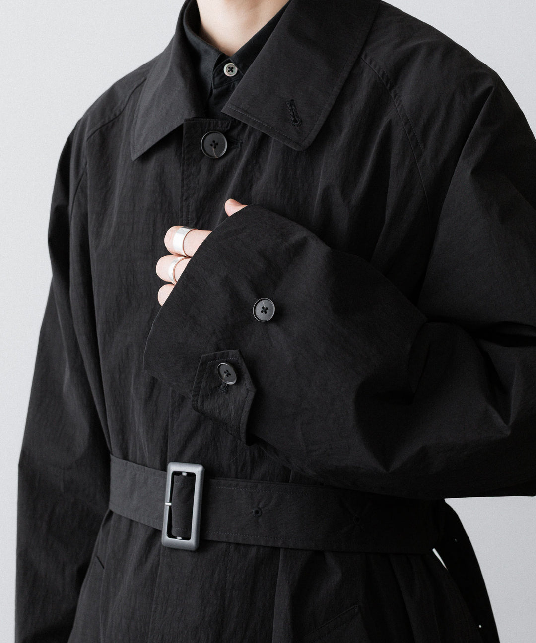 ssstein(シュタイン)のOVERSIZED LAYERED COMBINATION COAT - BLACKの公式通販サイトsession福岡セレクトショップ
