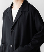 画像をギャラリービューアに読み込む, INTÉRIM - インテリムのSILK NOIL OPEN COLLAR OVER SHIRT JACKETのBLACK公式通販サイトsession福岡セレクトショップ
