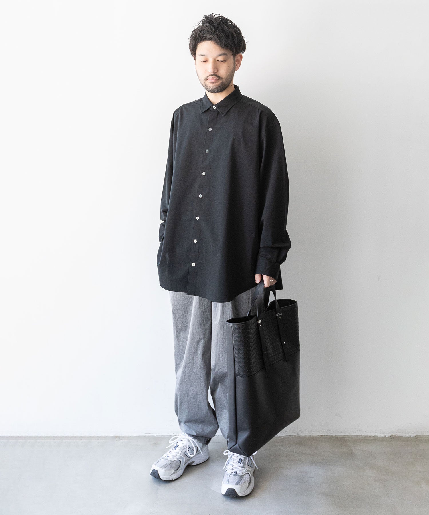 【KANEMASA PHIL.】カネマサのROYAL OX DRESS JERSEY SHIRT - BLACK 公式通販サイトsession福岡セレクトショップ