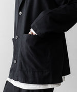 画像をギャラリービューアに読み込む, INTÉRIM - インテリムのSILK NOIL OPEN COLLAR OVER SHIRT JACKETのBLACK公式通販サイトsession福岡セレクトショップ
