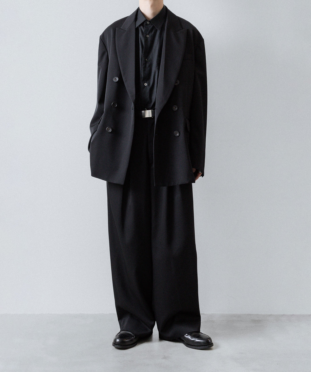 ssstein(シュタイン)のEASY WIDE TROUSERS (2/90 WOOL GABARDINE) - BLACKの公式通販サイトsession福岡セレクトショップ