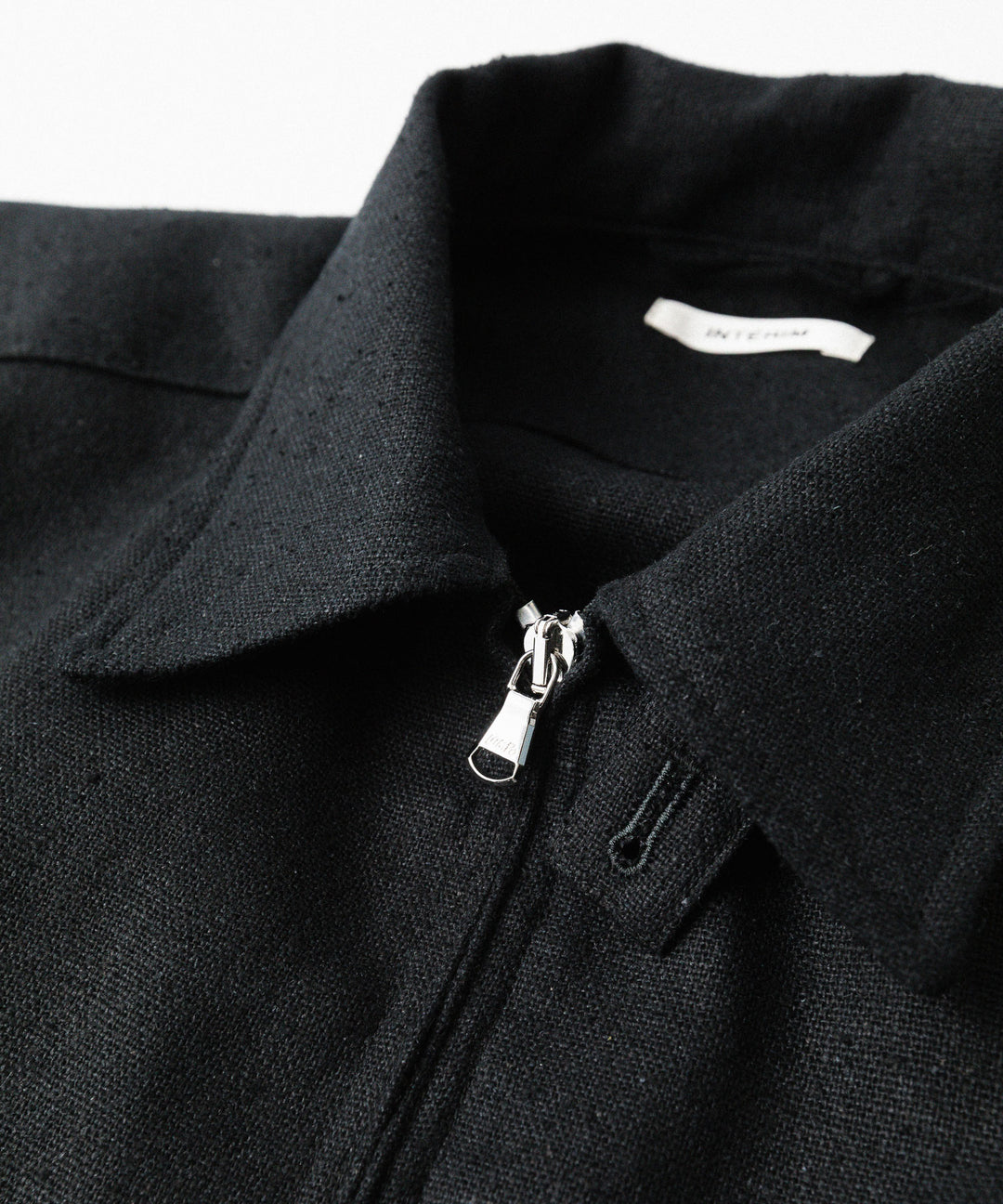INTÉRIM - インテリムのSILK LINEN HYPER BIG SHORT DRIZZLER JACKETのBLACK公式通販サイトsession福岡セレクトショップ