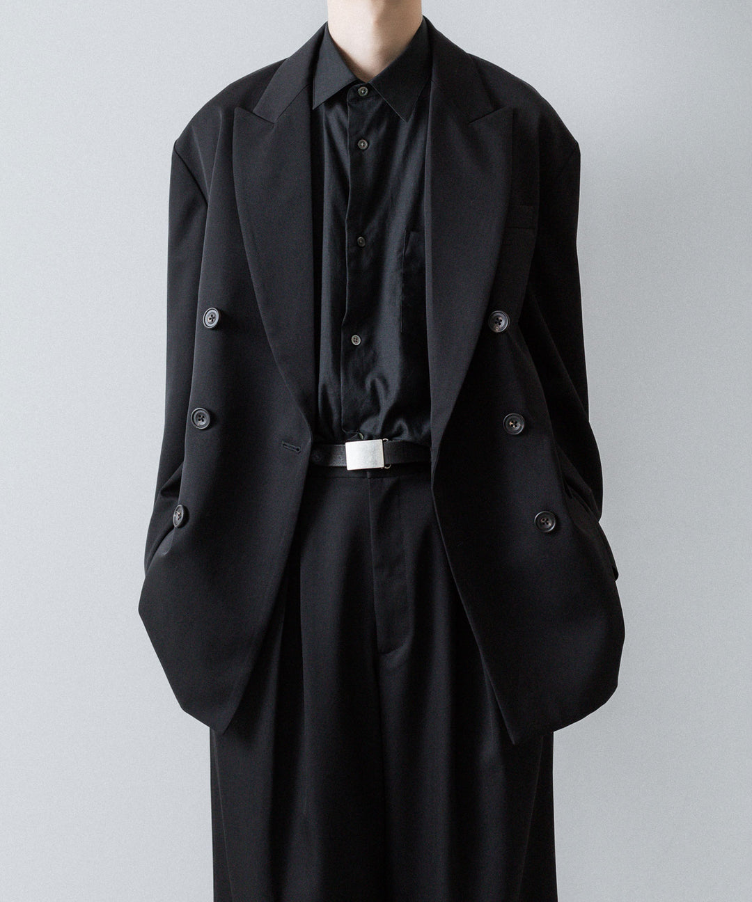 ssstein(シュタイン)のEASY WIDE TROUSERS (2/90 WOOL GABARDINE) - BLACKの公式通販サイトsession福岡セレクトショップ