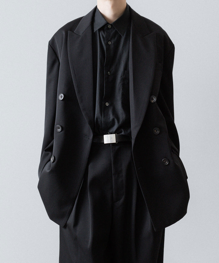ssstein(シュタイン)のEASY WIDE TROUSERS (2/90 WOOL GABARDINE) - BLACKの公式通販サイトsession福岡セレクトショップ