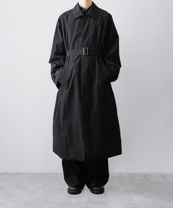 ssstein / シュタイン】OVERSIZED LAYERED COMBINATION COAT - BLACK