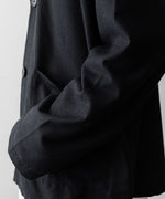 画像をギャラリービューアに読み込む, INTÉRIM - インテリムのSILK NOIL OPEN COLLAR OVER SHIRT JACKETのBLACK公式通販サイトsession福岡セレクトショップ
