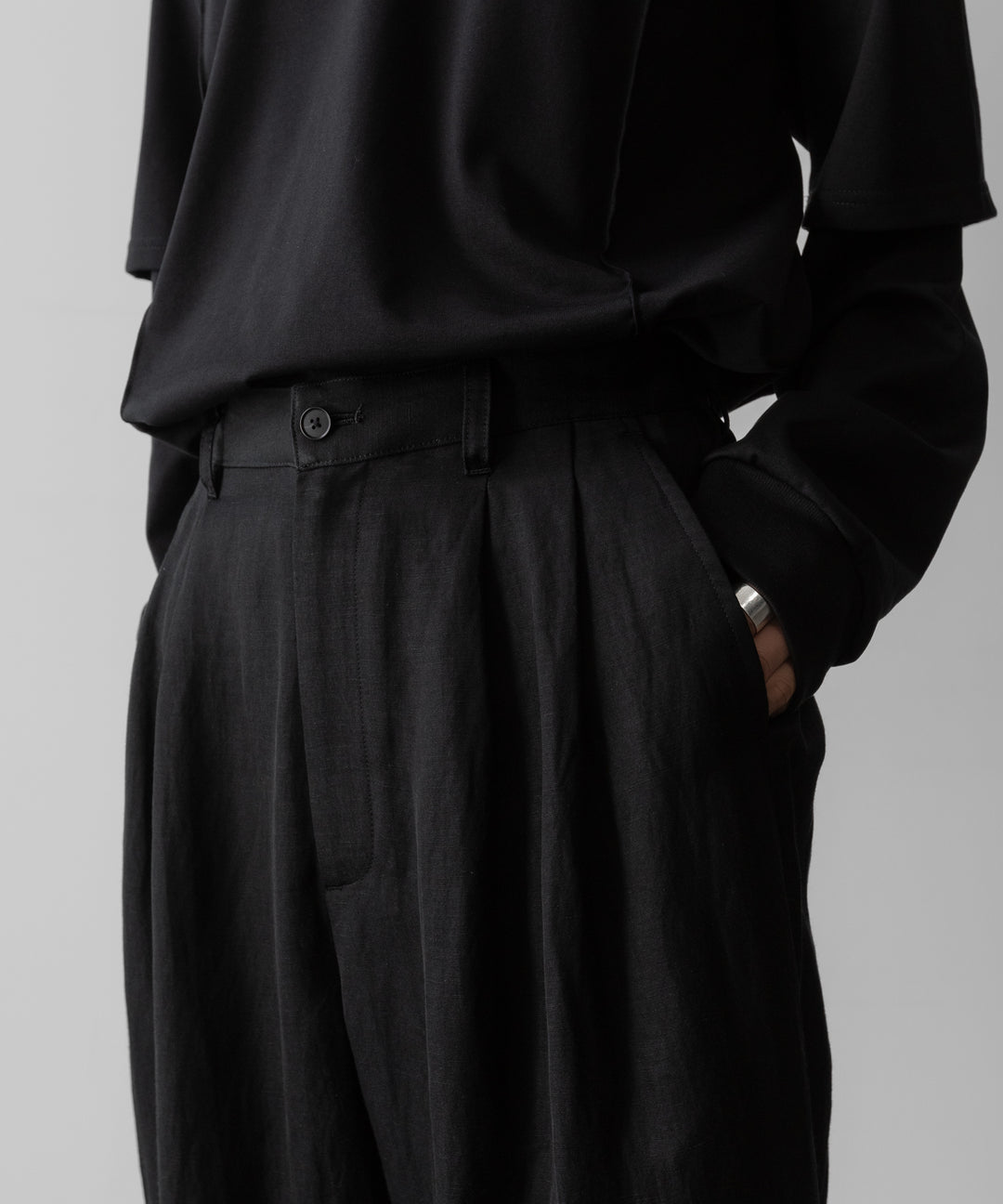 ssstein(シュタイン)のVIS/LI TWILL WIDE EASY TROUSERS - BLACKの公式通販サイトsession福岡セレクトショップ