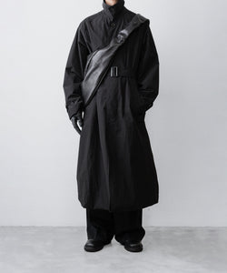 ssstein / シュタイン】OVERSIZED LAYERED COMBINATION COAT - BLACK