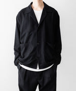 画像をギャラリービューアに読み込む, INTÉRIM - インテリムのSILK NOIL OPEN COLLAR OVER SHIRT JACKETのBLACK公式通販サイトsession福岡セレクトショップ
