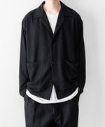 画像をギャラリービューアに読み込む, INTÉRIM - インテリムのSILK NOIL OPEN COLLAR OVER SHIRT JACKETのBLACK公式通販サイトsession福岡セレクトショップ
