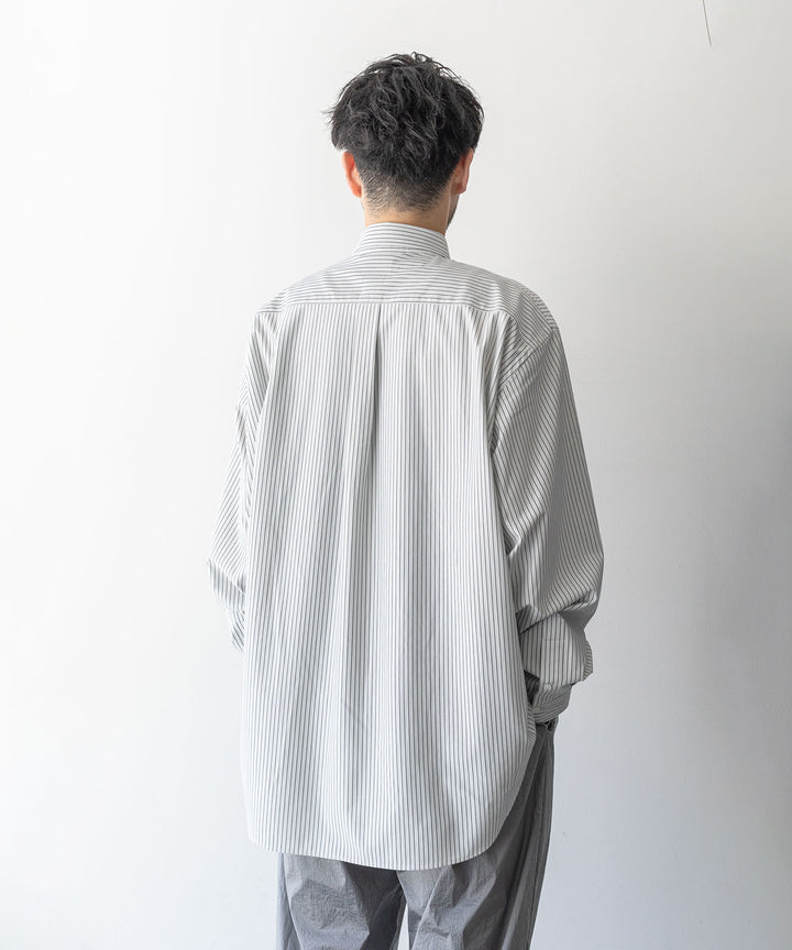 【KANEMASA PHIL.】カネマサのPENCIL STRIPE DRESS JERSEY SHIRT - GRAY SPの公式通販session福岡セレクトショップ