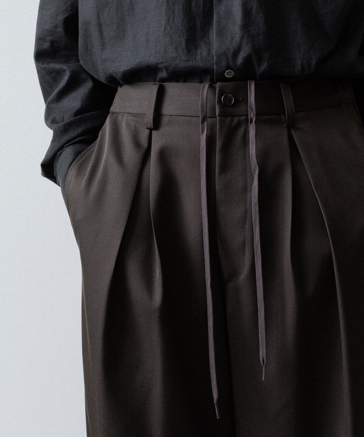 ssstein(シュタイン)のEASY WIDE TROUSERS (2/90 WOOL GABARDINE) - GREY KHAKIの公式通販サイトsession福岡セレクトショップ