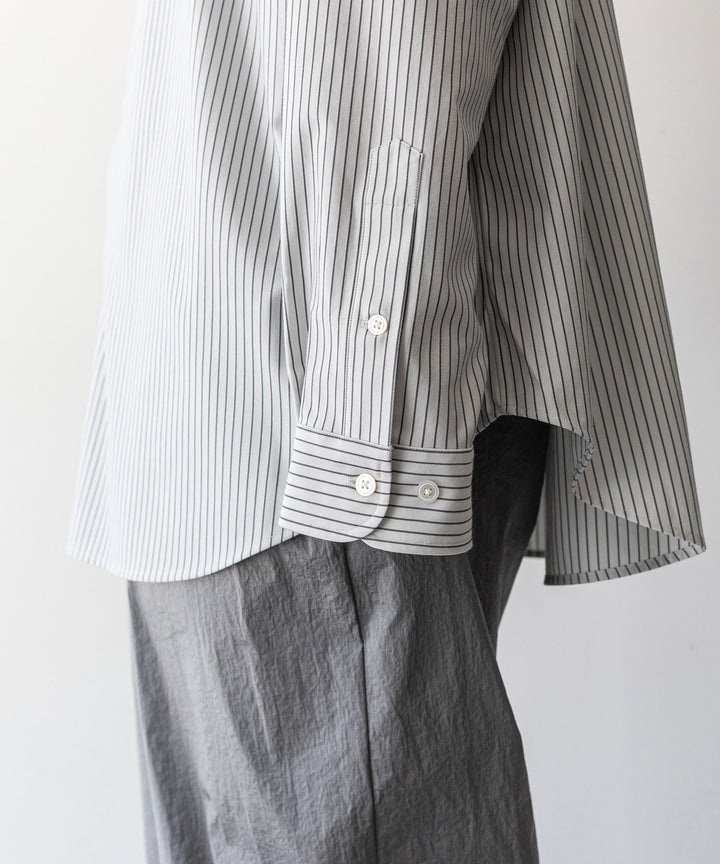 【KANEMASA PHIL.】カネマサのPENCIL STRIPE DRESS JERSEY SHIRT - GRAY SPの公式通販session福岡セレクトショップ