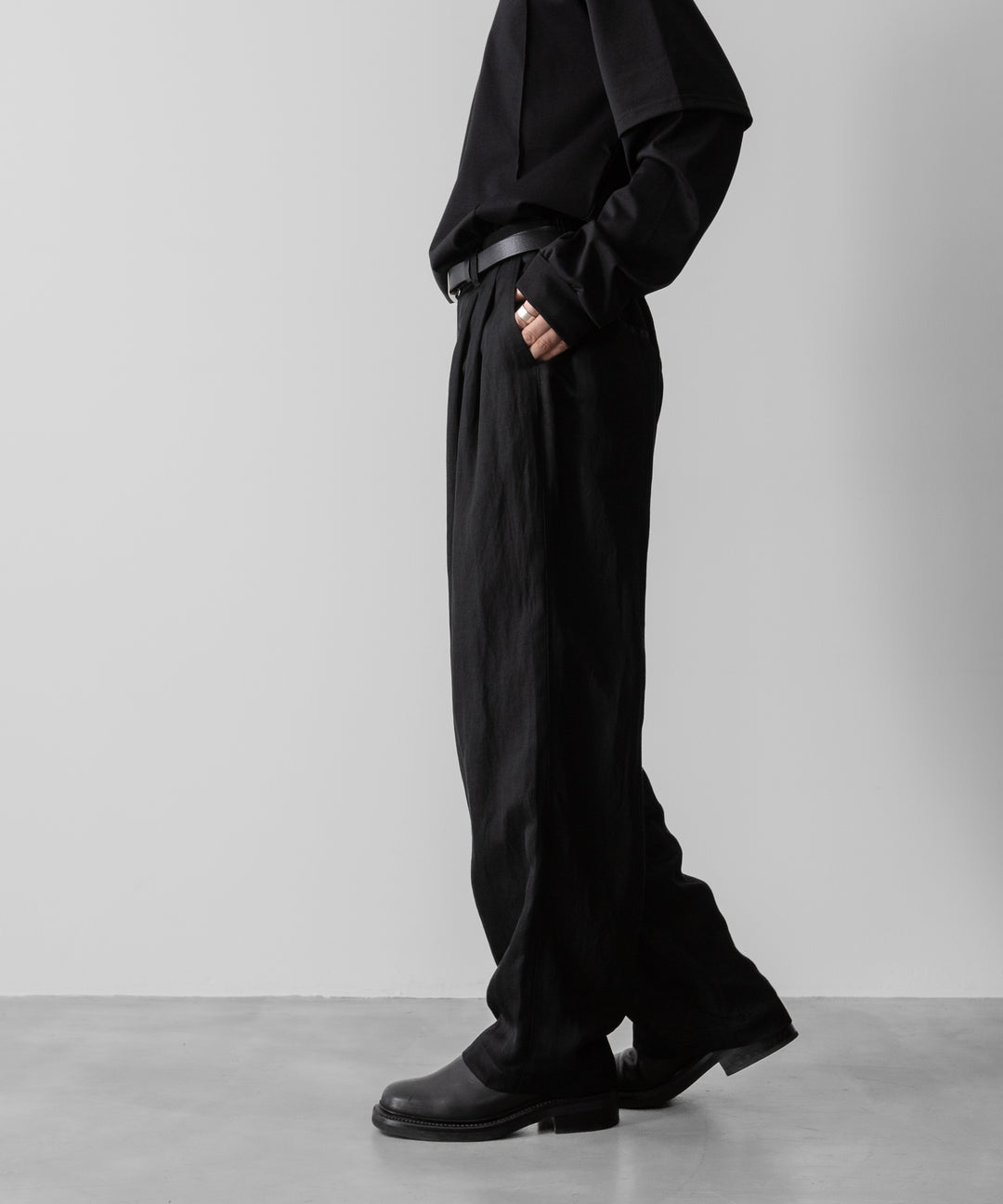 ssstein(シュタイン)のVIS/LI TWILL WIDE EASY TROUSERS - BLACKの公式通販サイトsession福岡セレクトショップ