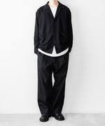 画像をギャラリービューアに読み込む, INTÉRIM - インテリムのSILK NOIL OPEN COLLAR OVER SHIRT JACKETのBLACK公式通販サイトsession福岡セレクトショップ
