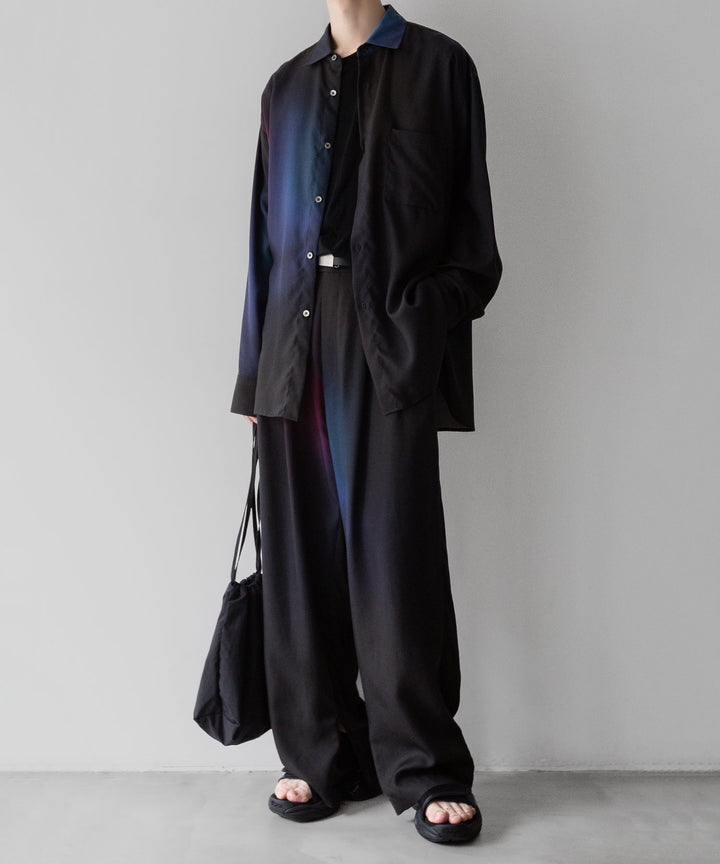 【ssstein】OVERSIZED TENCEL LS SHIRT - GRADATION