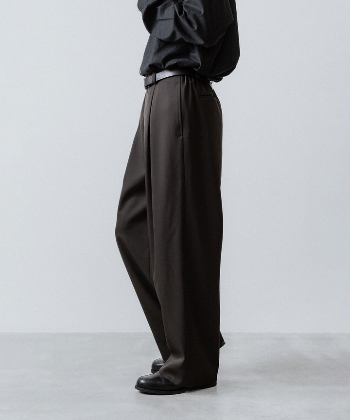 ssstein(シュタイン)のEASY WIDE TROUSERS (2/90 WOOL GABARDINE) - GREY KHAKIの公式通販サイトsession福岡セレクトショップ