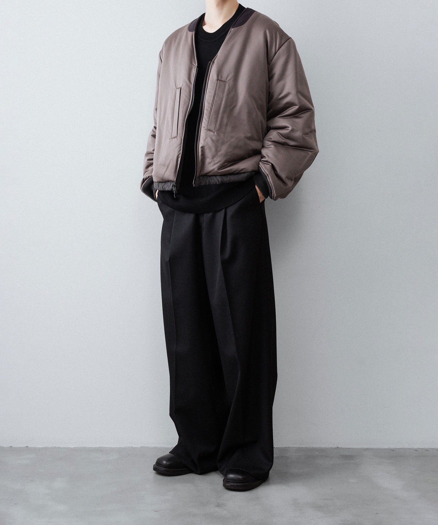 ANTHEM A-アンセムエーのPIGMENT AND DYE PUFFER MILITARY BLOUSONのDUSTY BLACK公式通販サイトsession福岡セレクトショップ