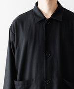 画像をギャラリービューアに読み込む, INTÉRIM - インテリムのSILK NOIL OPEN COLLAR OVER SHIRT JACKETのBLACK公式通販サイトsession福岡セレクトショップ
