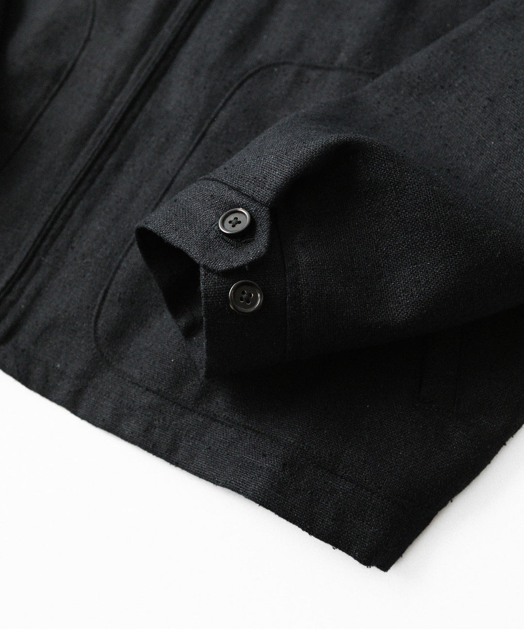 INTÉRIM - インテリムのSILK LINEN HYPER BIG SHORT DRIZZLER JACKETのBLACK公式通販サイトsession福岡セレクトショップ
