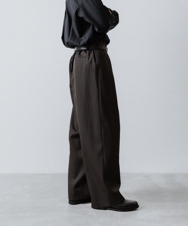 ssstein(シュタイン)のEASY WIDE TROUSERS (2/90 WOOL GABARDINE) - GREY KHAKIの公式通販サイトsession福岡セレクトショップ