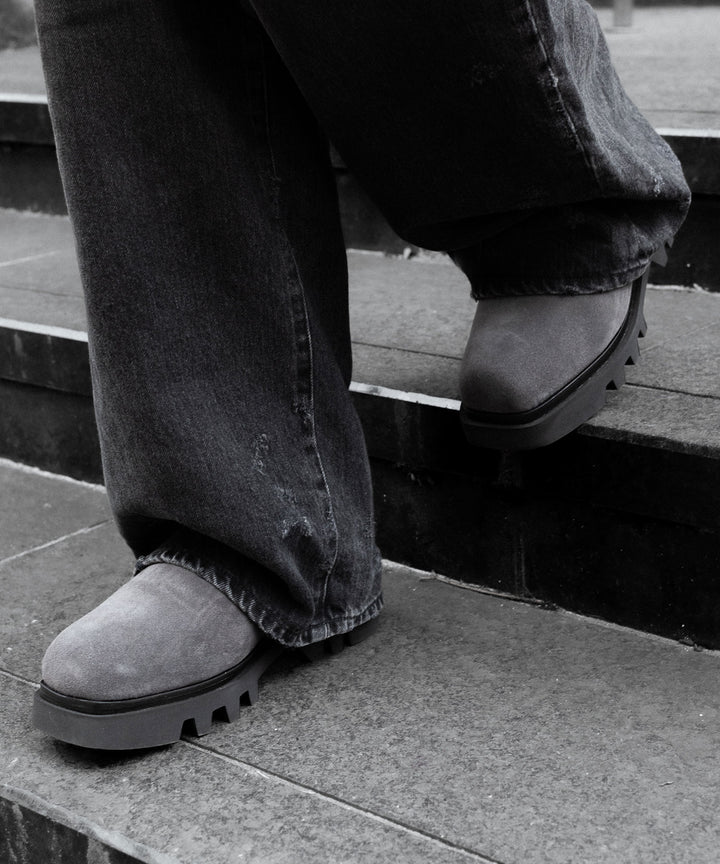 【 SINE &amp; COSINE 】HANNES / MULE VIBRAM TWEETY - SUEDE DARK GREY