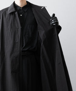 ssstein / シュタイン】OVERSIZED LAYERED COMBINATION COAT - BLACK