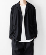 画像をギャラリービューアに読み込む, INTÉRIM - インテリムのSILK NOIL OPEN COLLAR OVER SHIRT JACKETのBLACK公式通販サイトsession福岡セレクトショップ
