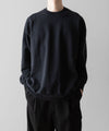 【ssstein】UNTWISTED YARN FADE SWEAT LS - DARK NAVY