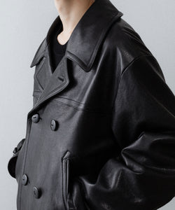 ANTHEM A / アンセムエー】LAMB LEATHER TROMPE L'OEIL SHORT COAT