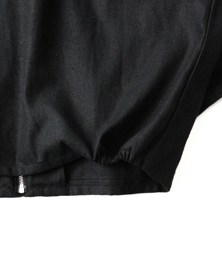 INTÉRIM - インテリムのSILK LINEN HYPER BIG SHORT DRIZZLER JACKETのBLACK公式通販サイトsession福岡セレクトショップ