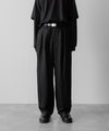 【ssstein】VIS/LI TWILL WIDE EASY TROUSERS - BLACK