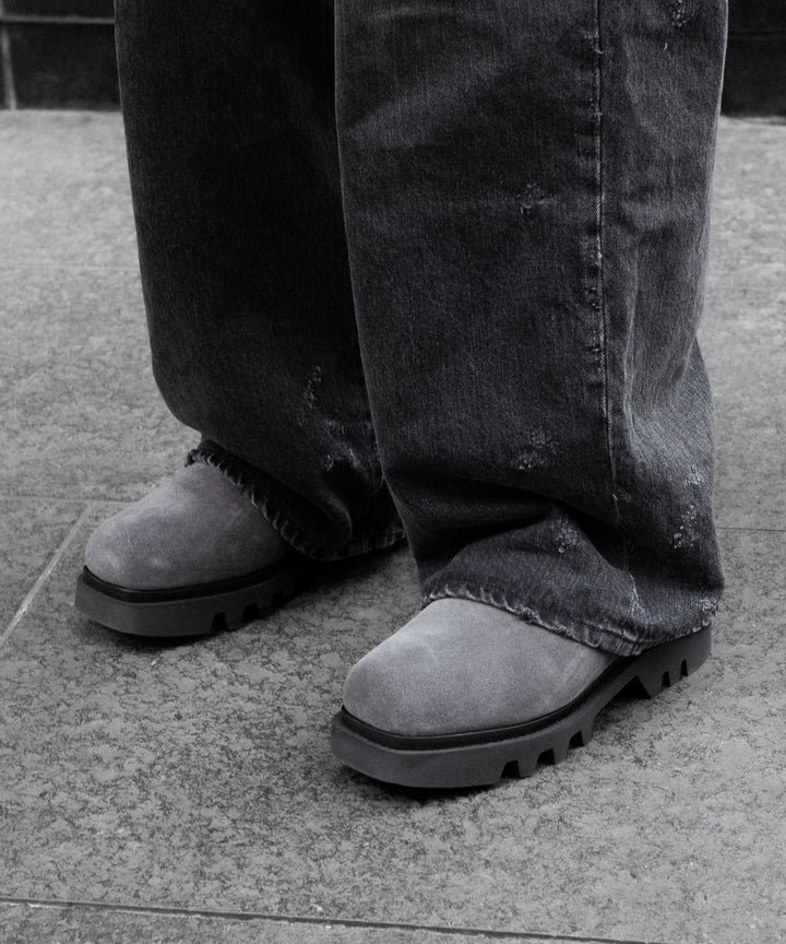 【 SINE &amp; COSINE 】HANNES / MULE VIBRAM TWEETY - SUEDE DARK GREY