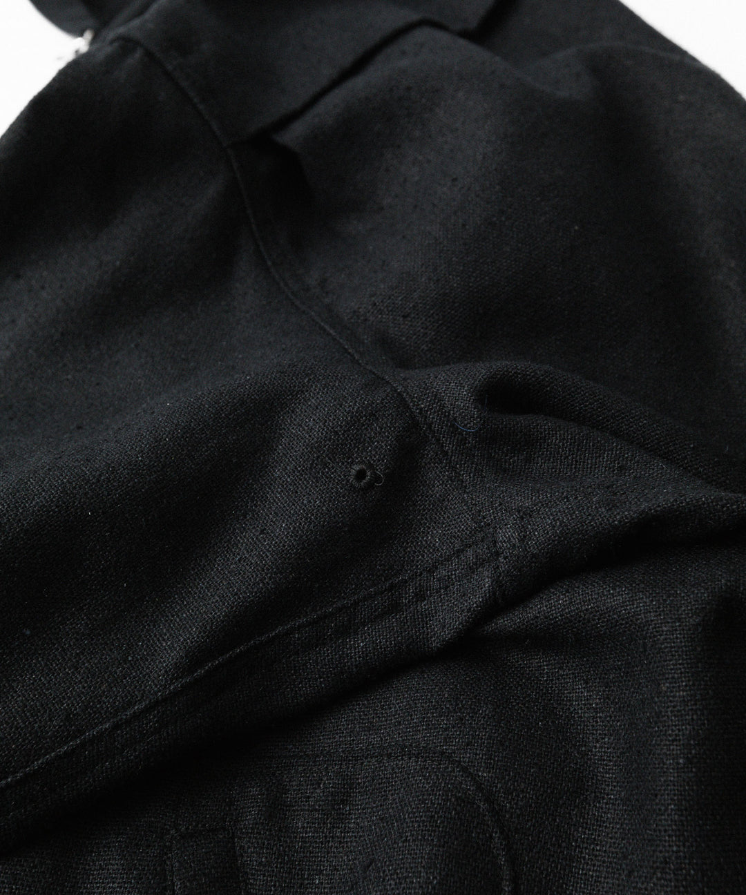 【INTÉRIM】SILK LINEN HYPER BIG SHORT DRIZZLER JACKET - BLACK