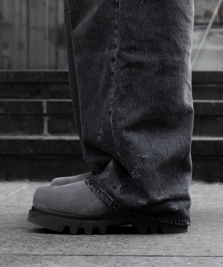 【 SINE &amp; COSINE 】HANNES / MULE VIBRAM TWEETY - SUEDE DARK GREY
