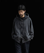 画像をギャラリービューアに読み込む, VEIN ヴェインのCO SWEAT DISTRESSED ZIP UP HOODIE - X.BLACKの公式通販サイトsession福岡セレクトショップ
