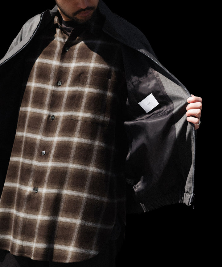 ssstein(シュタイン)のEXTRA FINE WOOL SHIRRED LIGHT ZIP JACKET - BROWN GREYの公式通販サイトsession福岡セレクトショップ