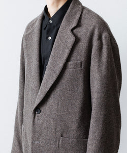 ssstein / シュタイン】WOOL/CASHMERE FLEECE SINGLE BREASTED JACKET
