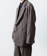 画像をギャラリービューアに読み込む, ssstein(シュタイン)のWOOL/CASHMERE FLEECE SINGLE BREASTED JACKET - GREY BROWNの公式通販サイトsession福岡セレクトショップ
