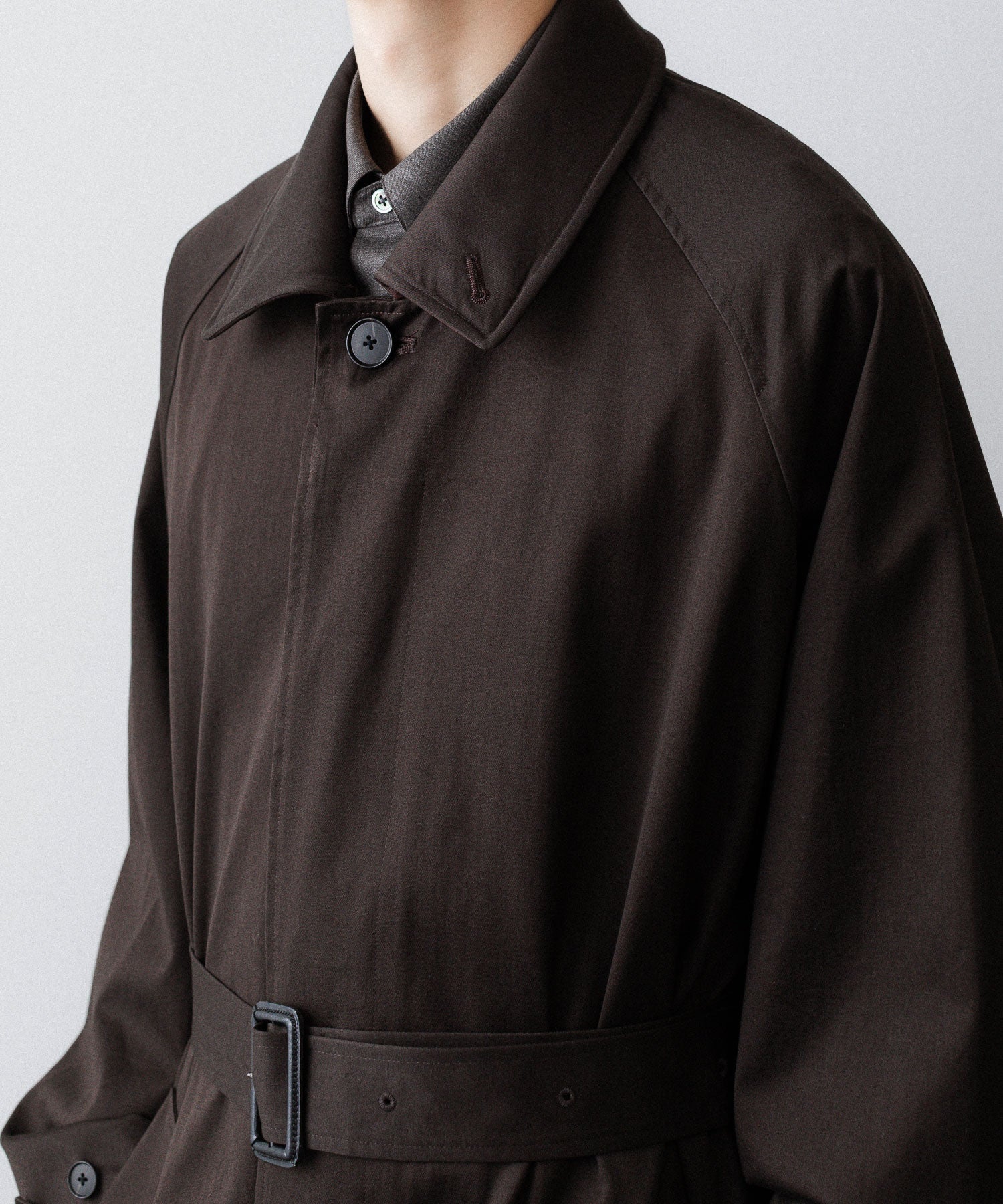 ssstein(シュタイン)のOVERSIZED LAYERED COMBINATION COAT - DARK BROWNの公式通販サイトsession福岡セレクトショップ