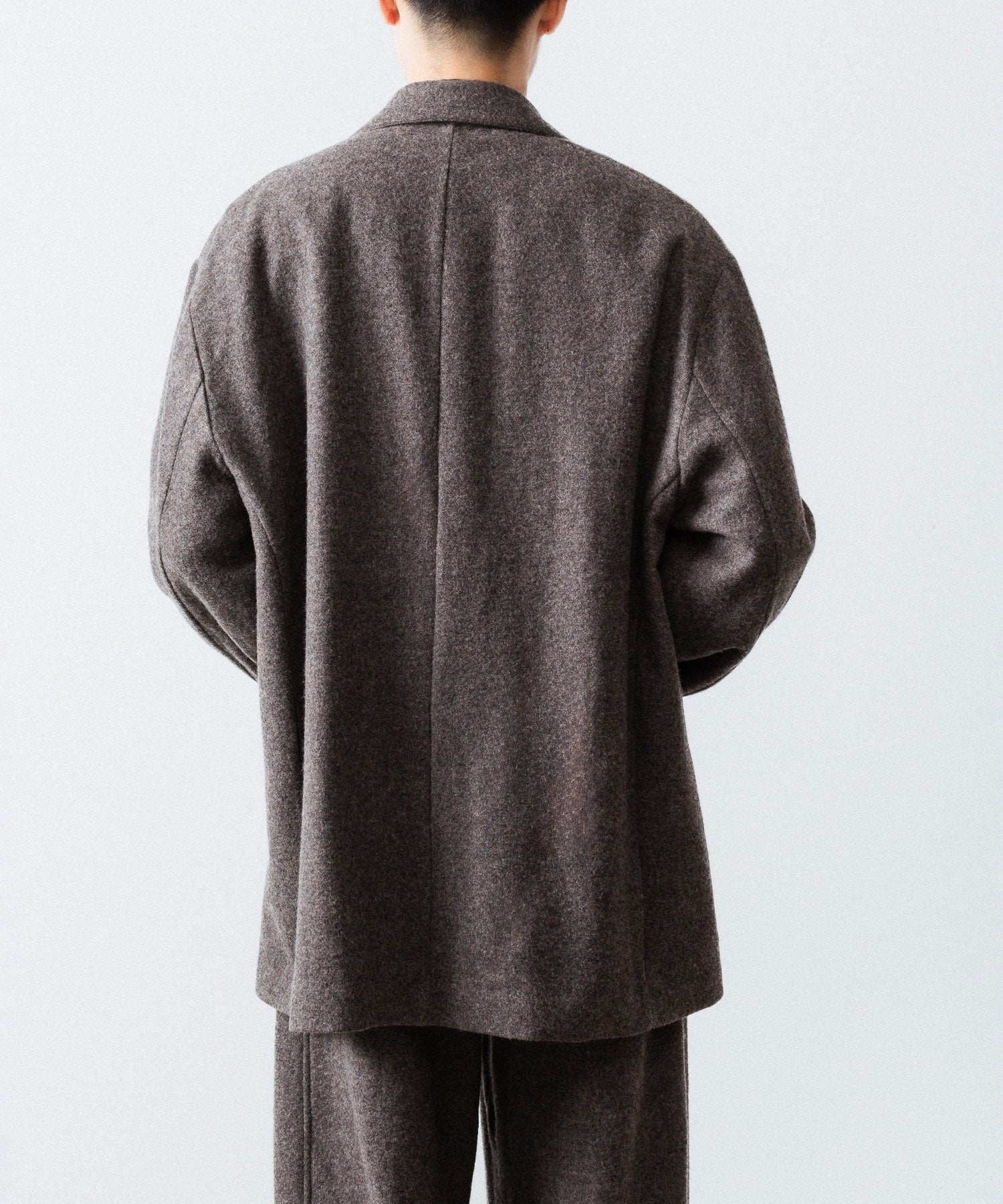 ssstein(シュタイン)のWOOL/CASHMERE FLEECE SINGLE BREASTED JACKET - GREY BROWNの公式通販サイトsession福岡セレクトショップ