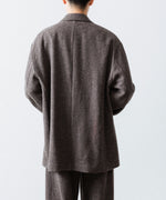 画像をギャラリービューアに読み込む, ssstein(シュタイン)のWOOL/CASHMERE FLEECE SINGLE BREASTED JACKET - GREY BROWNの公式通販サイトsession福岡セレクトショップ
