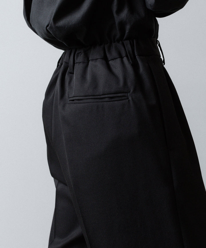 ssstein(シュタイン)のTWO TUCK EASY TROUSERS (2/60 WOOL GABARDINE) - BLACKの公式通販サイトsession福岡セレクトショップ