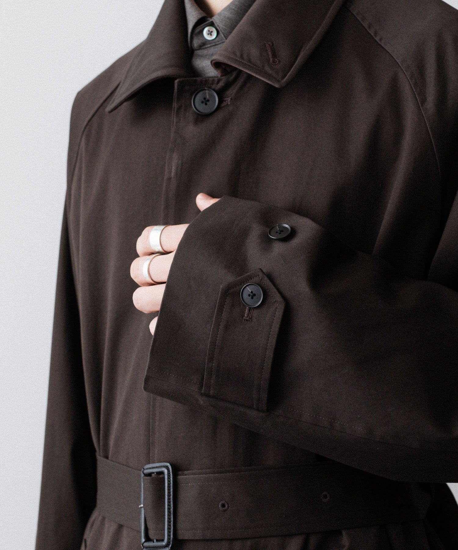 ssstein(シュタイン)のOVERSIZED LAYERED COMBINATION COAT - DARK BROWNの公式通販サイトsession福岡セレクトショップ