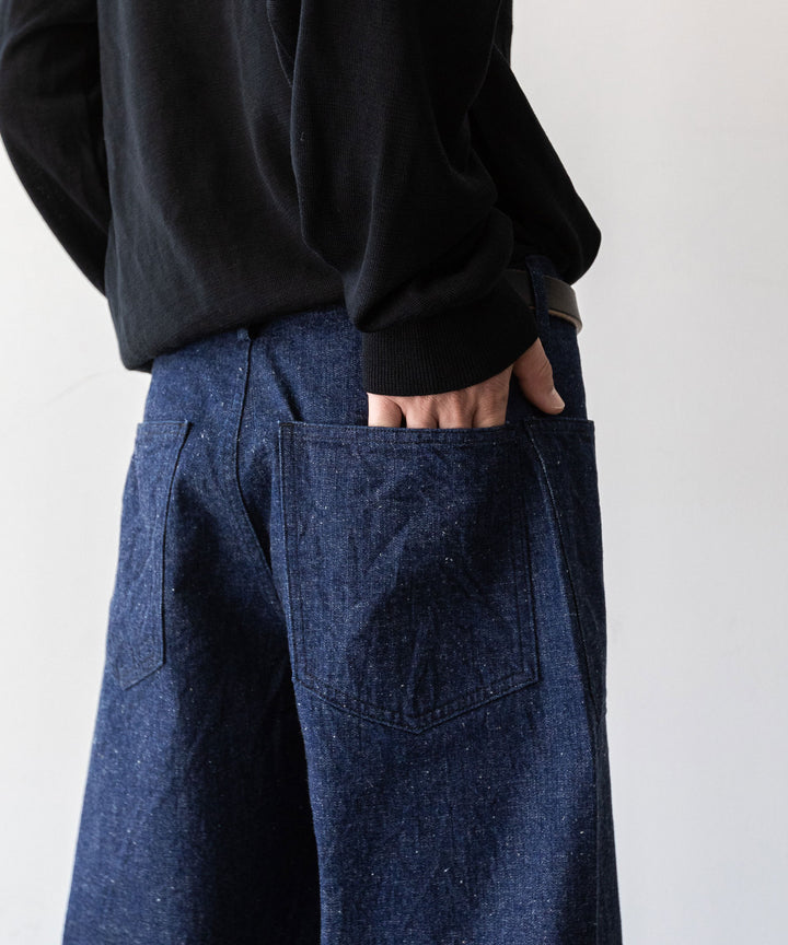 【INTÉRIM】1940’s WW2 US.NAVY SELVEDGE NEP DENIM TROSERS - NEP NAVY