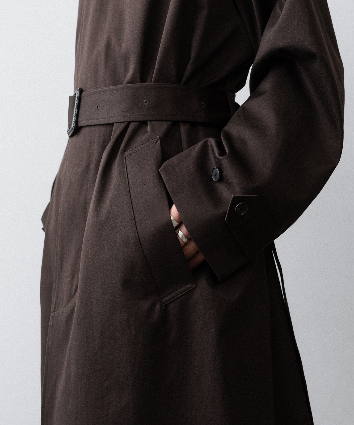 ssstein(シュタイン)のOVERSIZED LAYERED COMBINATION COAT - DARK BROWNの公式通販サイトsession福岡セレクトショップ