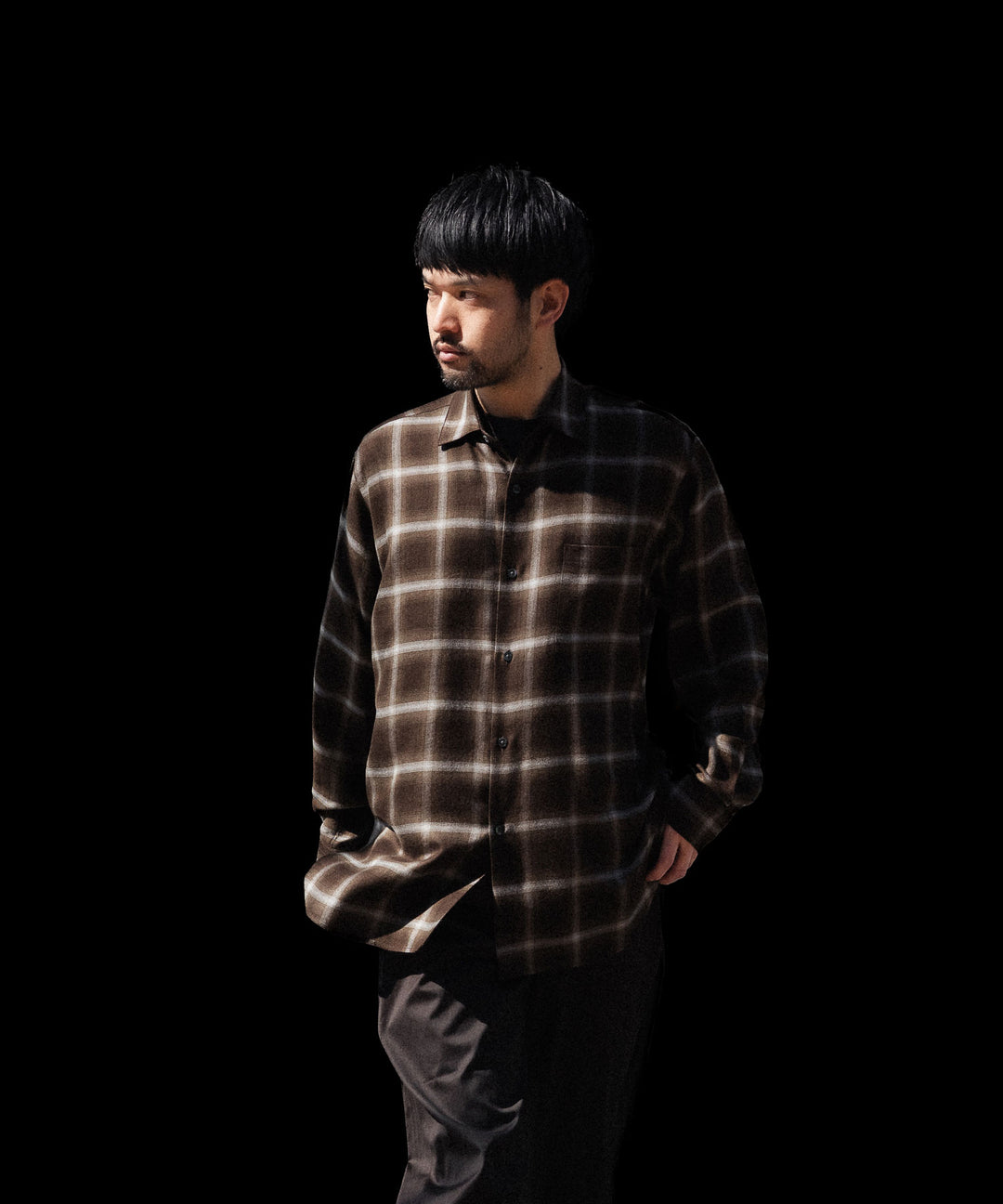 ssstein(シュタイン)のLY/VIS CHECK OVERSIZED LS SHIRT - BROWN OMBREの公式通販サイトsession福岡セレクトショップ