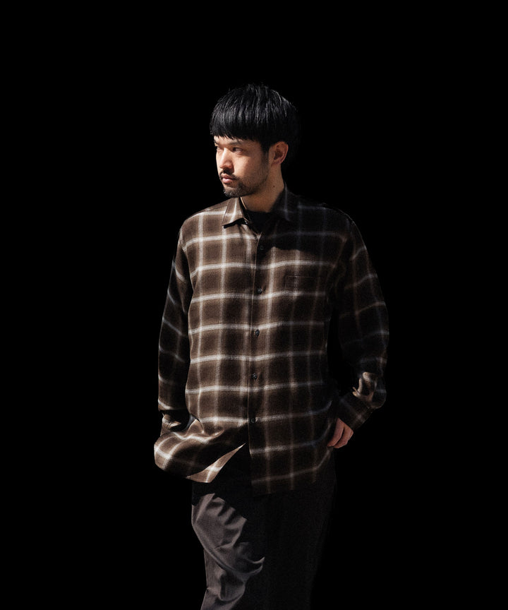 ssstein(シュタイン)のLY/VIS CHECK OVERSIZED LS SHIRT - BROWN OMBREの公式通販サイトsession福岡セレクトショップ