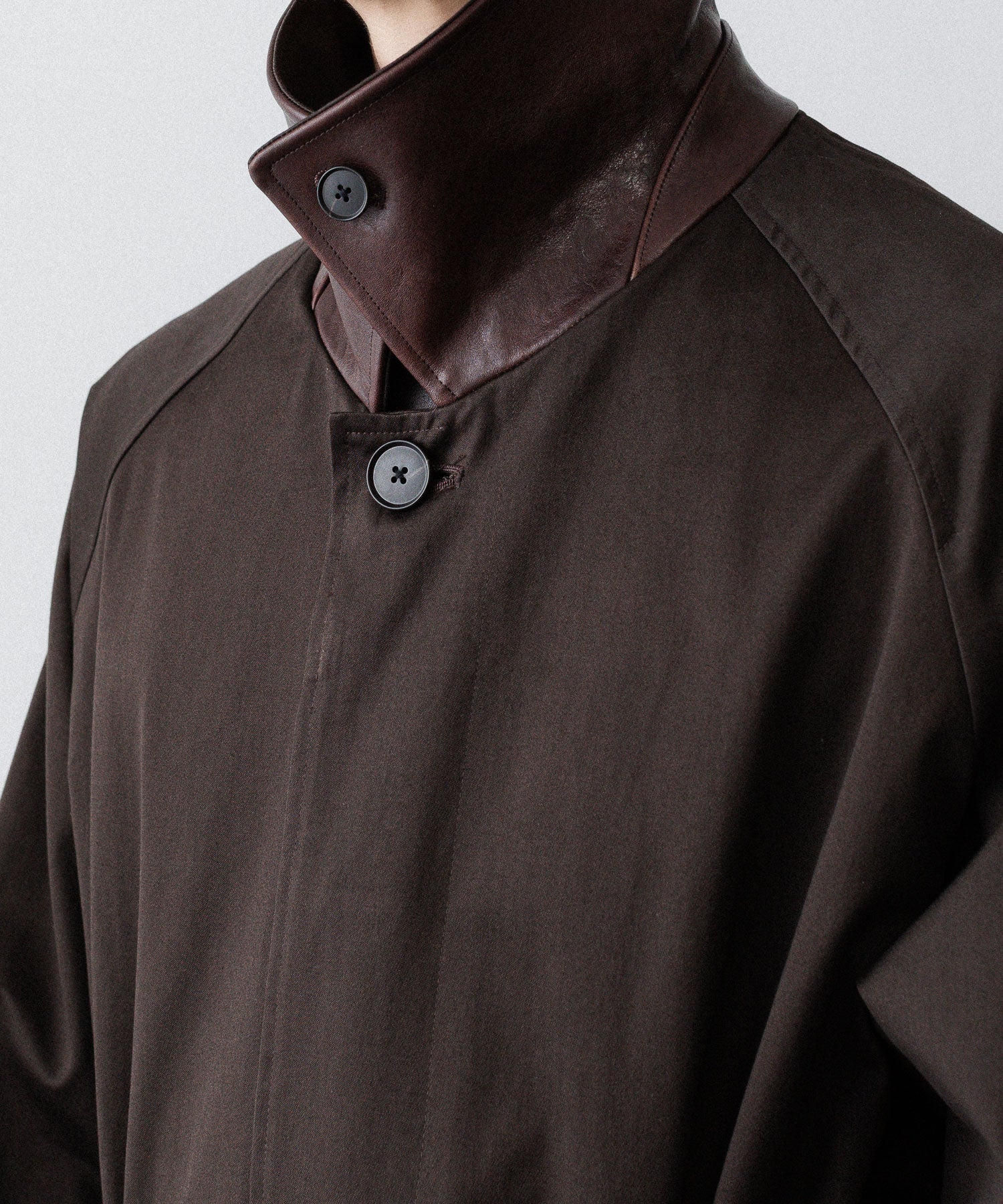 ssstein(シュタイン)のOVERSIZED LAYERED COMBINATION COAT - DARK BROWNの公式通販サイトsession福岡セレクトショップ
