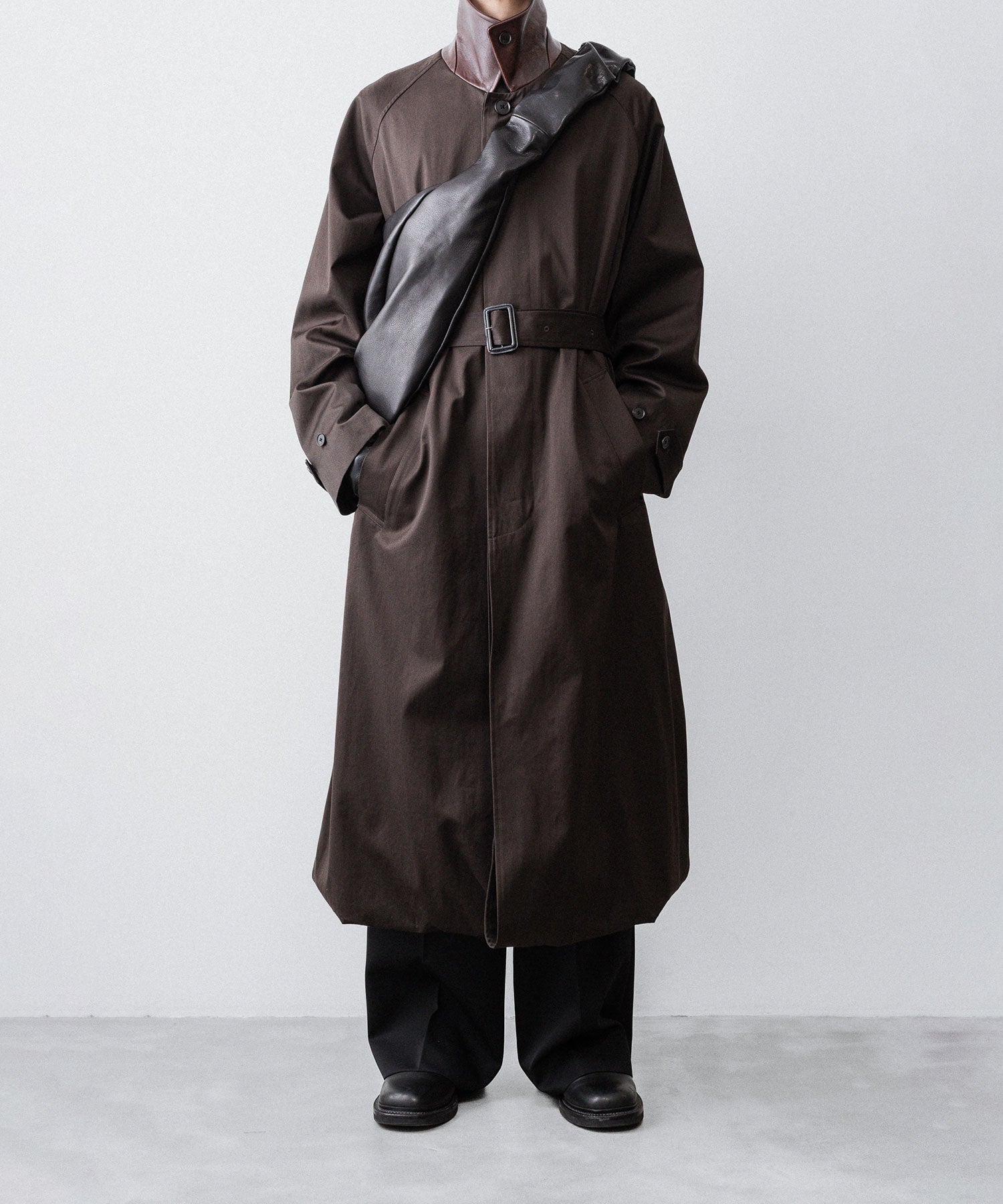 ssstein(シュタイン)のOVERSIZED LAYERED COMBINATION COAT - DARK BROWNの公式通販サイトsession福岡セレクトショップ